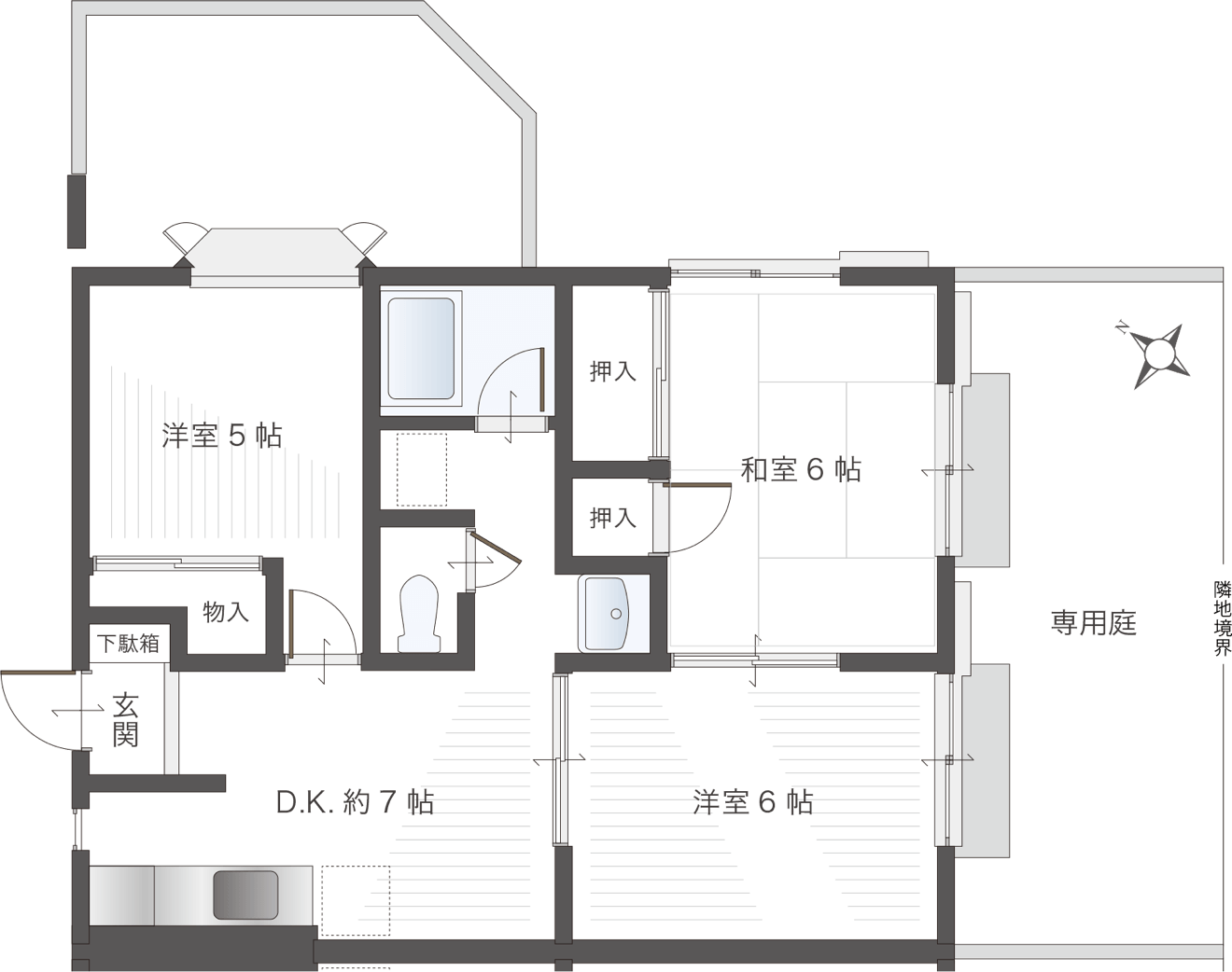 平面図B-1（B棟1F）