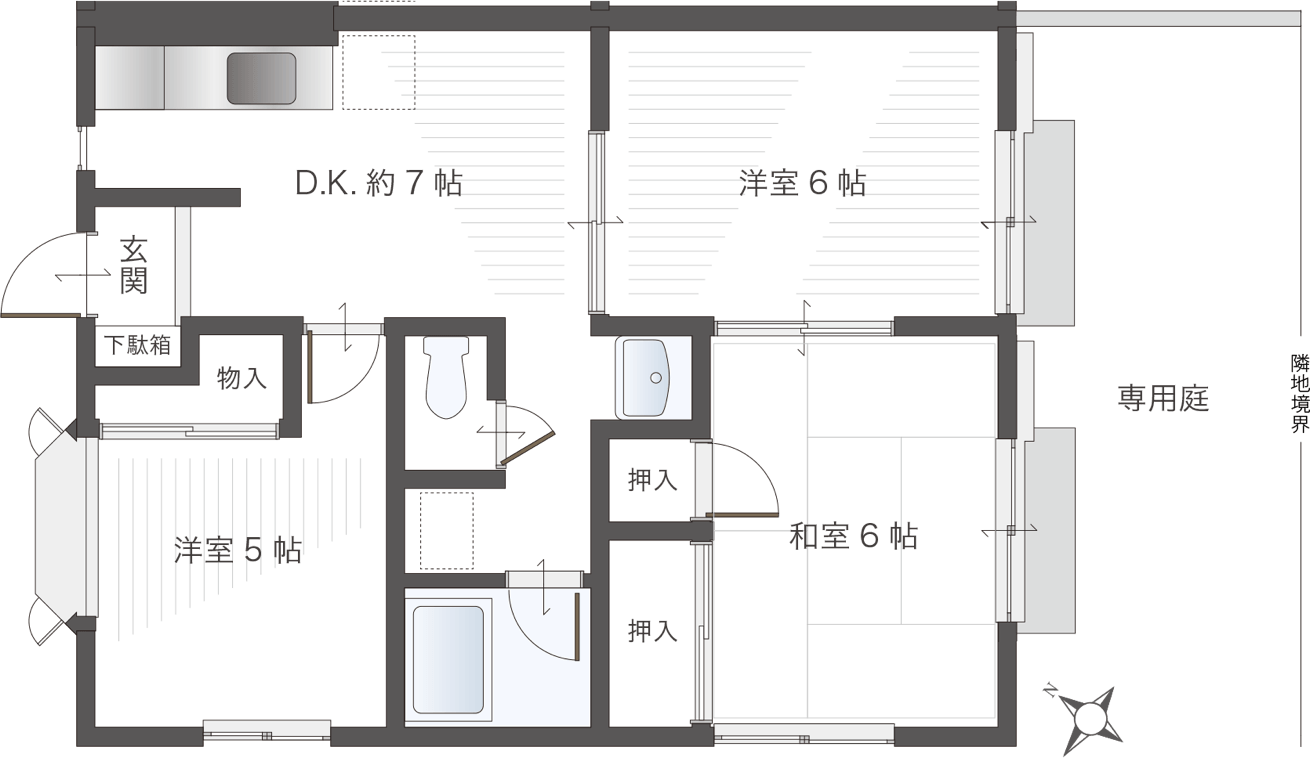 平面図C-1（B棟1F）