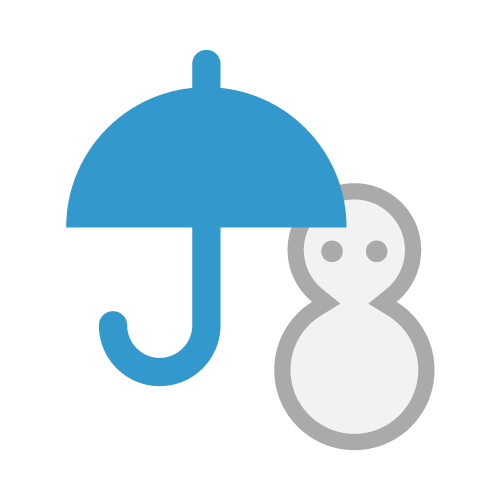 雨時々雪の天気マーク