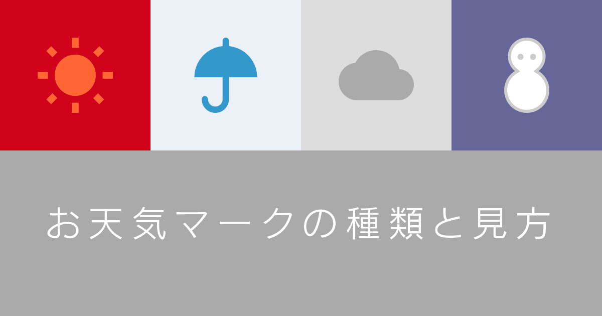 お天気マーク 天気アイコン の種類と見方 オフィス テレミート Study Office Thelemitcs